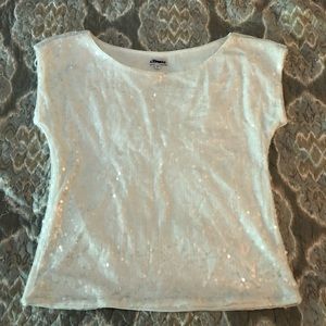 🌸 3/$15 🌸 Express White Sequin Top